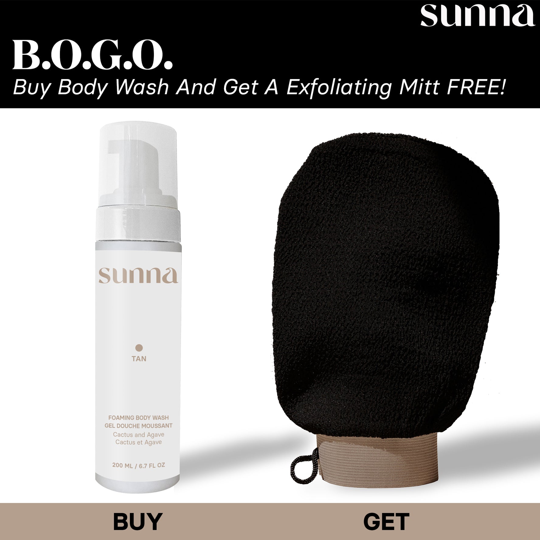 Sunna Body Wash - Cactus & Agave 200ml