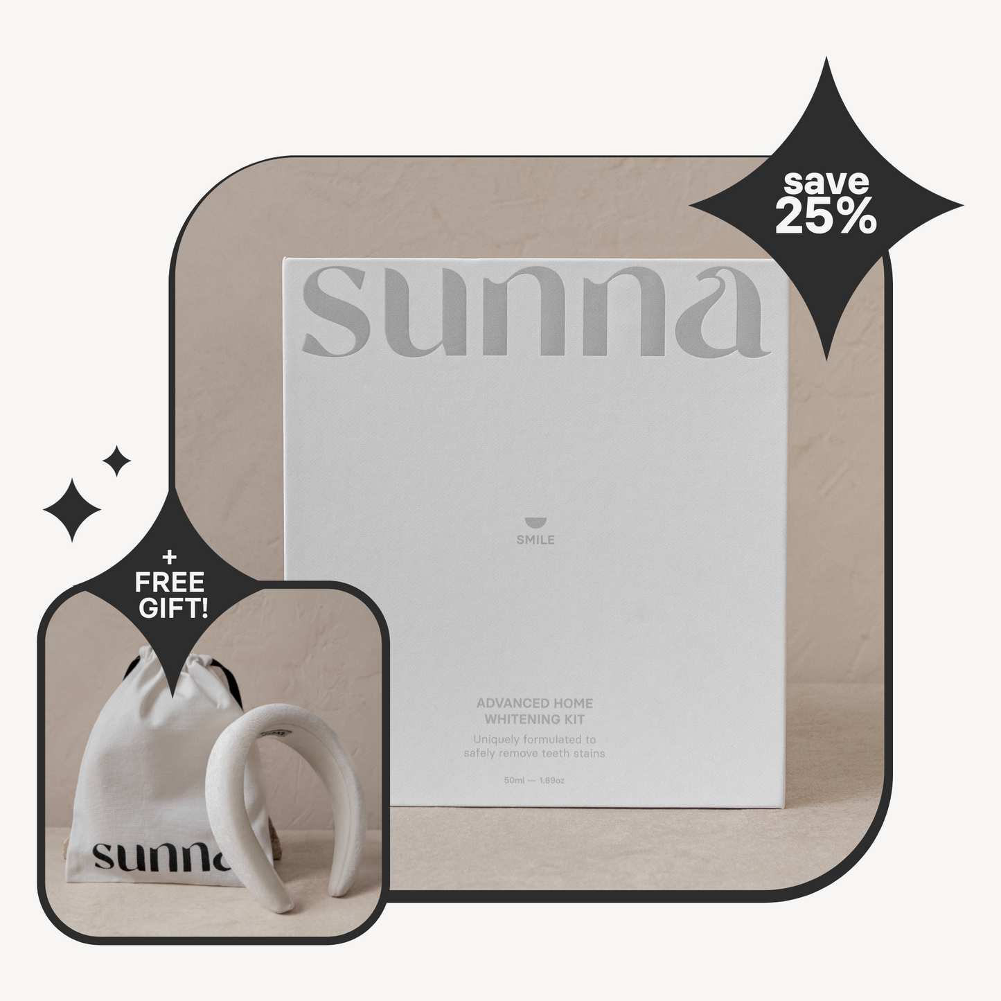 Advanced Home Whitening Kit + Free Gift (White Headband)